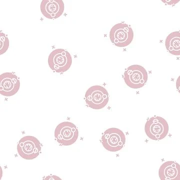 Astrology occupation glyph seamless pattern Stock Illustration