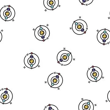 Astrology occupation vector seamless pattern Stock Illustration