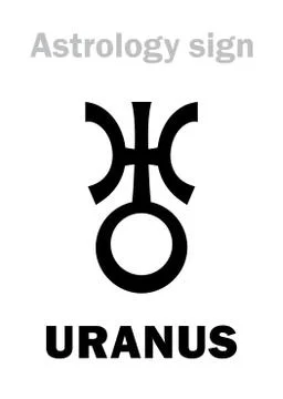 Astrology: planet URANUS Stock Illustration