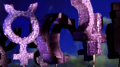 Astrology planets, sky Stock Footage 8954229