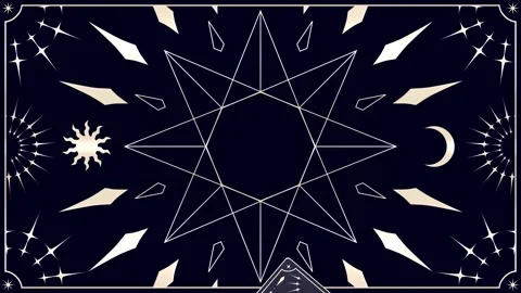 Astrology tarot Transitions. 10pattern 1080p - 30 fps - Alpha Channel (6) Stock Footage 280812062