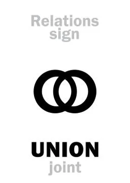 Astrology: UNION (join) Stock Illustration