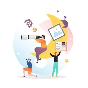 Astrology vector concept for web banner, website page Stock Illustration