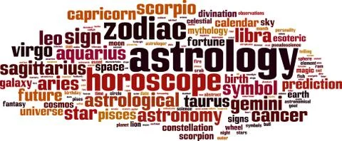 Astrology word cloud Stock-Illustration