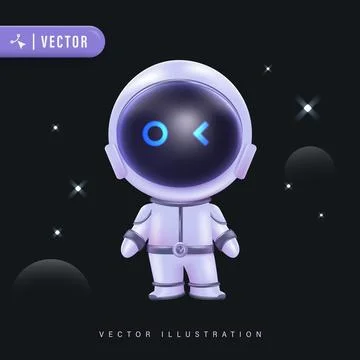 Astronaut 3D Stock Illustration