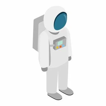 Astronaut 3d isometric icon Stock Illustration