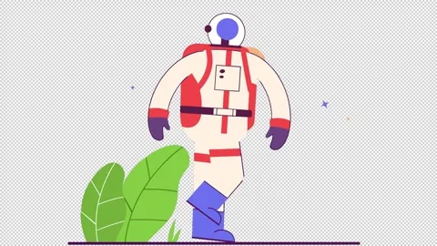 Astronaut on an alien walk. Stock Footage 321518110