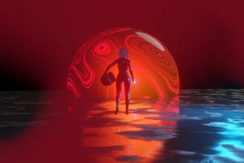 Astronaut and alien object イラスト素材