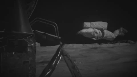 Astronaut and zero gravity in an advertising shot Stock Footage 289778596