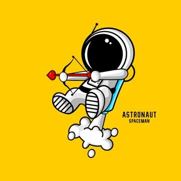 ASTRONAUT ARROW VECTOR Stock Illustration