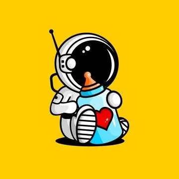 ASTRONAUT BABY VECTOR Stock Illustration