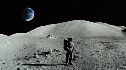 Astronaut backflip on the moon Stockbeeldmateriaal 51472190