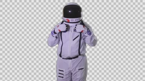 Astronaut on a black background Stock Footage 57661392