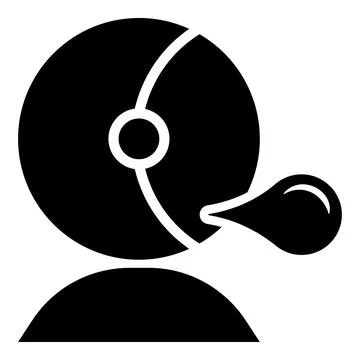 Astronaut blowing bubble gum icon black color vector illustration image fla.. Stock Illustration