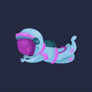 Astronaut character, spaceman working in Space cartoon vector Illustration Stock Illustration