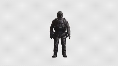 Astronaut with cinematic lighting on Transparent Background 07 Stock Footage 216539805