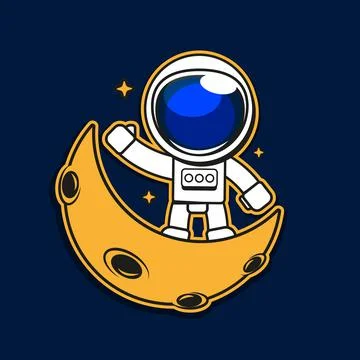 Astronaut climb out from the hole of space.Vector Stock Illustration