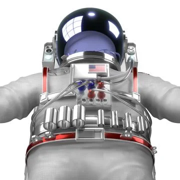 Astronaut, close-up composition - 3D illustration Illustrazione stock