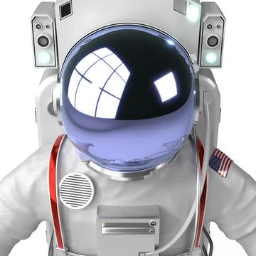 Astronaut, close-up composition - 3D illustration Stock Illustration