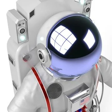 Astronaut, close-up composition - 3D illustration Illustrazione stock