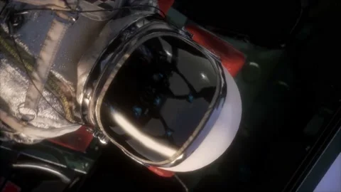 Astronaut in cockpit Stock Footage 155226321