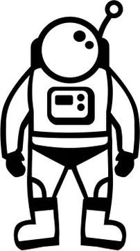 Astronaut comic style Stock Illustration