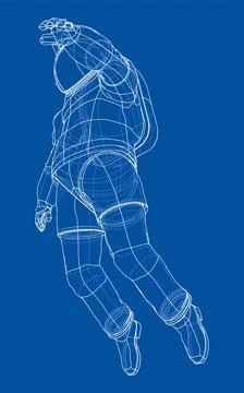 Astronaut concept. 3d illustration Stock Illustration