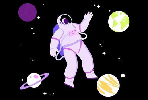 Astronaut Concept Illustration Illustrazione stock