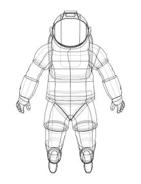 Astronaut concept. Vector rendering of 3d Stock Illustration