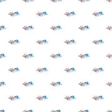 Astronaut creating floating space seamless pattern background イラスト素材