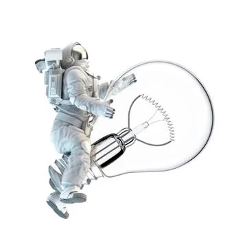 Astronaut creativity and ideas concept Stock Illustration
