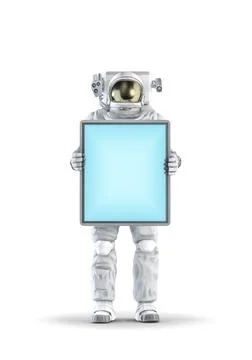 Astronaut digital display concept Stock Illustration