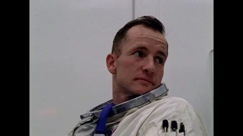 Astronaut Edward White pre spaceflight Apollo 1 Stock Footage 263452970