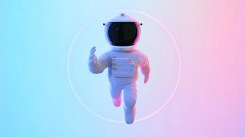 Astronaut escape from the void Foto stock