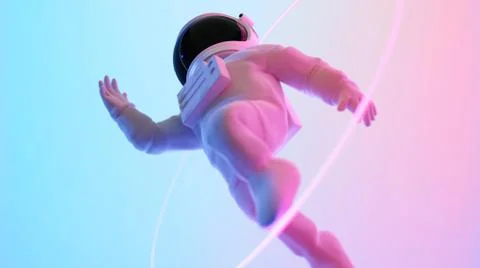 Astronaut escape from the void Foto stock