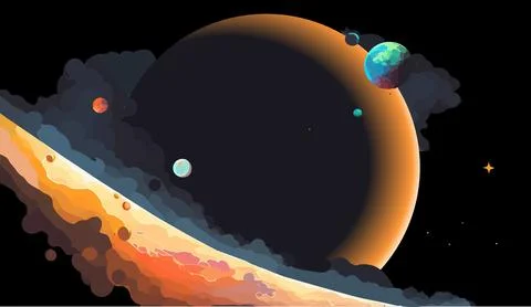 Astronaut explores space being desert planet Stockillustratie