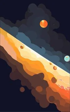 Astronaut explores space being desert planet Illustrazione stock