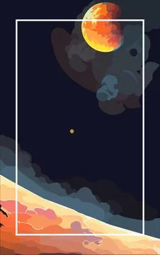 Astronaut explores space being desert planet Illustrazione stock