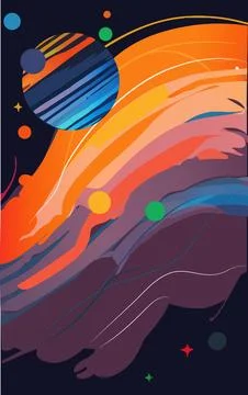 Astronaut explores space being desert planet Illustrazione stock