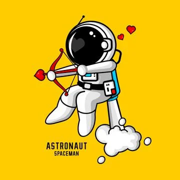 ASTRONAUT FIRE vector Stock Illustration