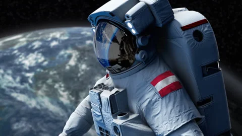 Astronaut-Flag-Arm-Austria Stock Footage 307127961