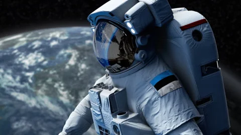 Astronaut-Flag-Arm-Estonia Vidéo 307290900