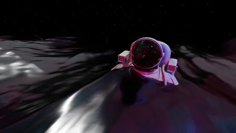 Astronaut Float Night Sky Stock Footage 280120761