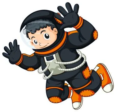 An astronaut floating Stock Illustration