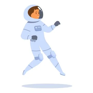 Astronaut floating in space, exploring the universe Stock Illustration