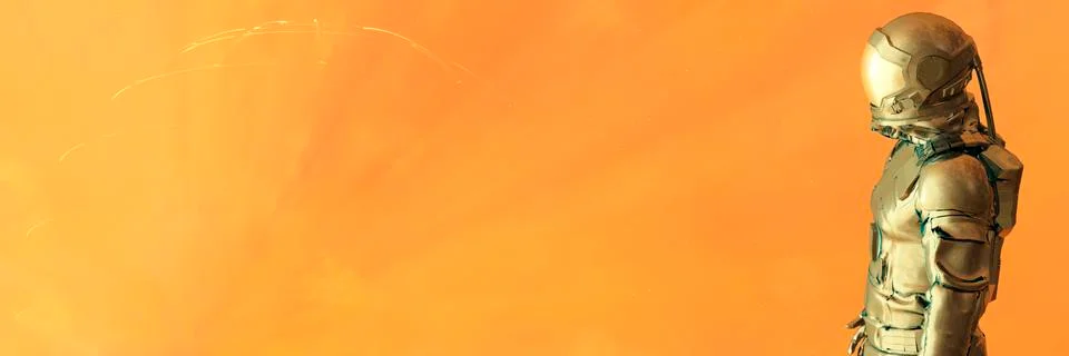Astronaut floating in space Stock Illustration