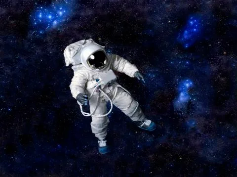 Astronaut floating in space Stock Photos