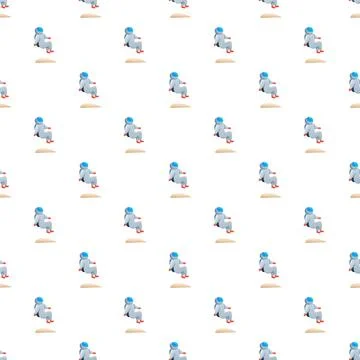 Astronaut floating in space seamless pattern background Stock Illustration