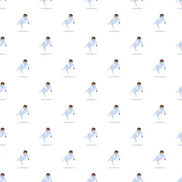 Astronaut floating in space seamless pattern background 스톡 일러스트
