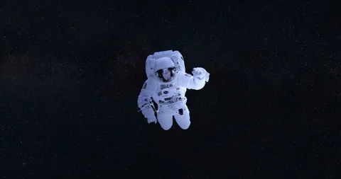 Astronaut Fly Space Stock Footage 106915979